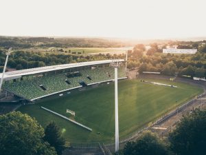 Stadion an der Kreuzeiche im Lockdown