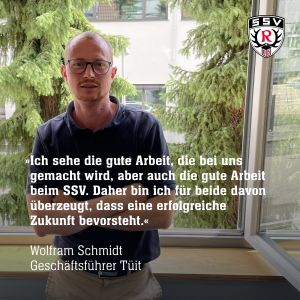 Wolfram Schmidt von tüit, Sponsor beim SSV Reutlingen 05
