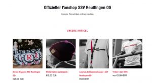 Online-Fanshop SSV Reutlingen startet