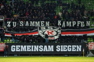 Block E beim Heimspiel gegen die Stuttgarter Kickers