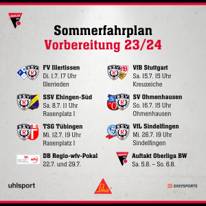 Sommerfahrplan des SSV Reutlingen