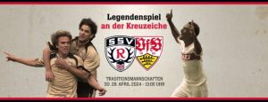 Legendenspiel im Kreuzeichestadion am 28.4.2024 um 13:00 Uhr: SSV Reutlingen Legenden - VfB Stuttgart Traditionself.