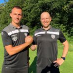 Torspielertrainer Andre Esch und Christian Grießer