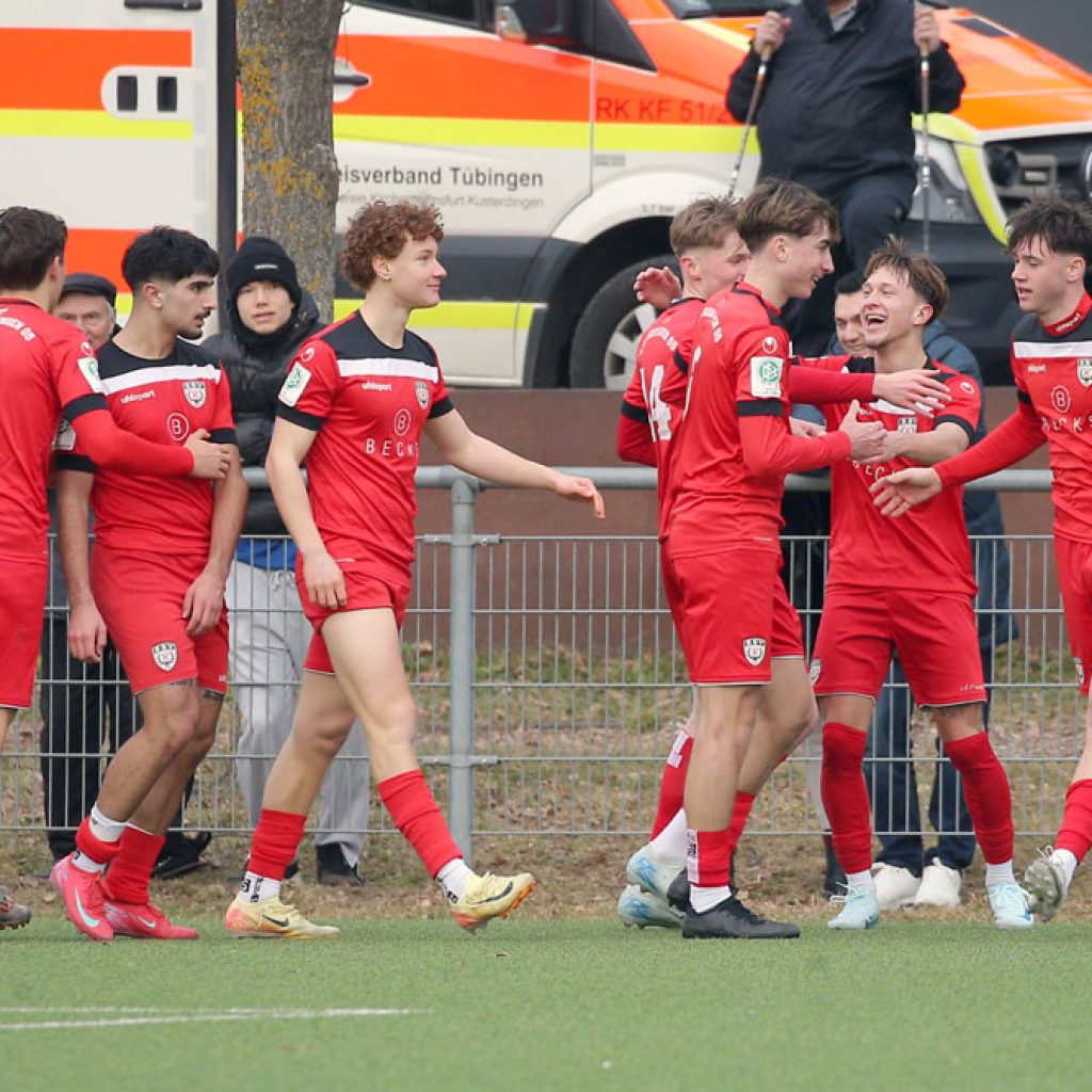 Die U19 des SSV Reutlingen siegt gegen den SV Darmstadt 98 in der DFB Nachwuchsliga