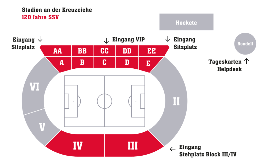 Lageplan Stadion an der Kreuzeiche