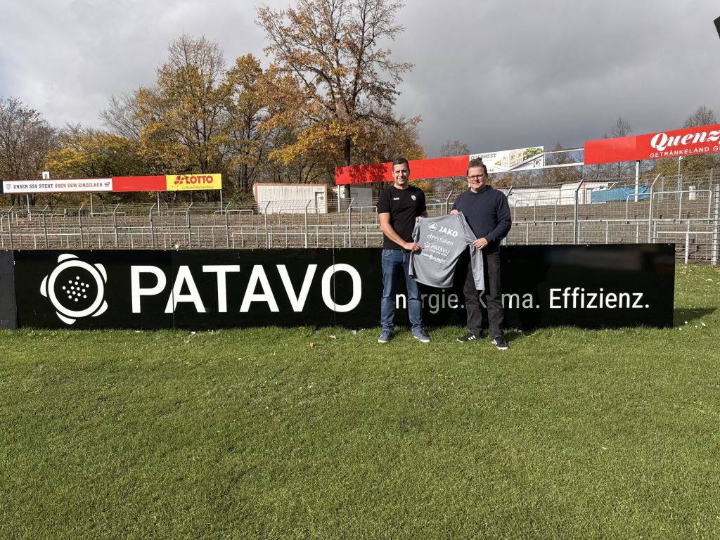 PATAVO aus Pliezhausen erweitert sein Engagement beim SSV Reutlingen 05 und setzt neue Akzente in Energieeffizienz und Klimaschutz.